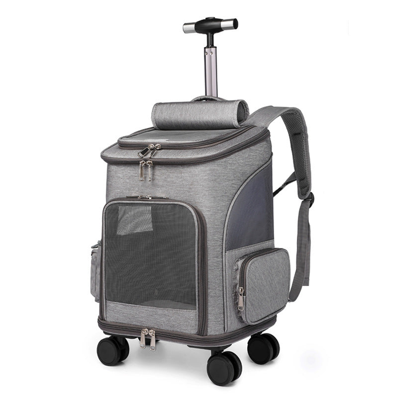 Rucksack mit Universalrad-Trolley-Haustier-Tasche