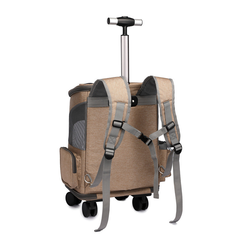 Rucksack mit Universalrad-Trolley-Haustier-Tasche