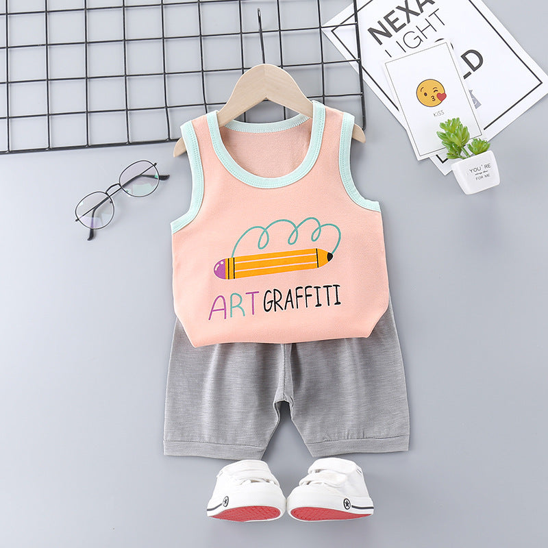 Mädchen Sport-Set aus 100 % Baumwolle – Lässiges & Trendiges Design für Kinder