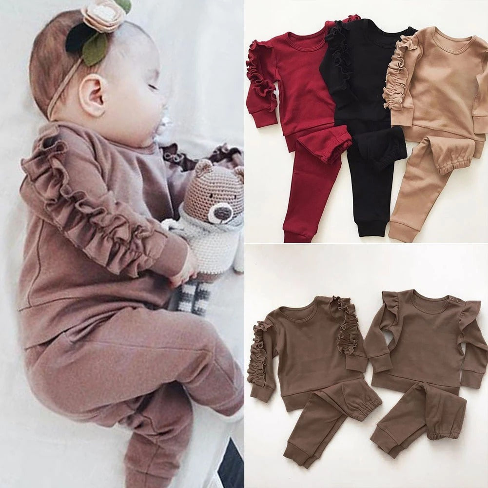 2-teiliges Baby-Outfit: Sweatshirt & Hose – Herbstmode