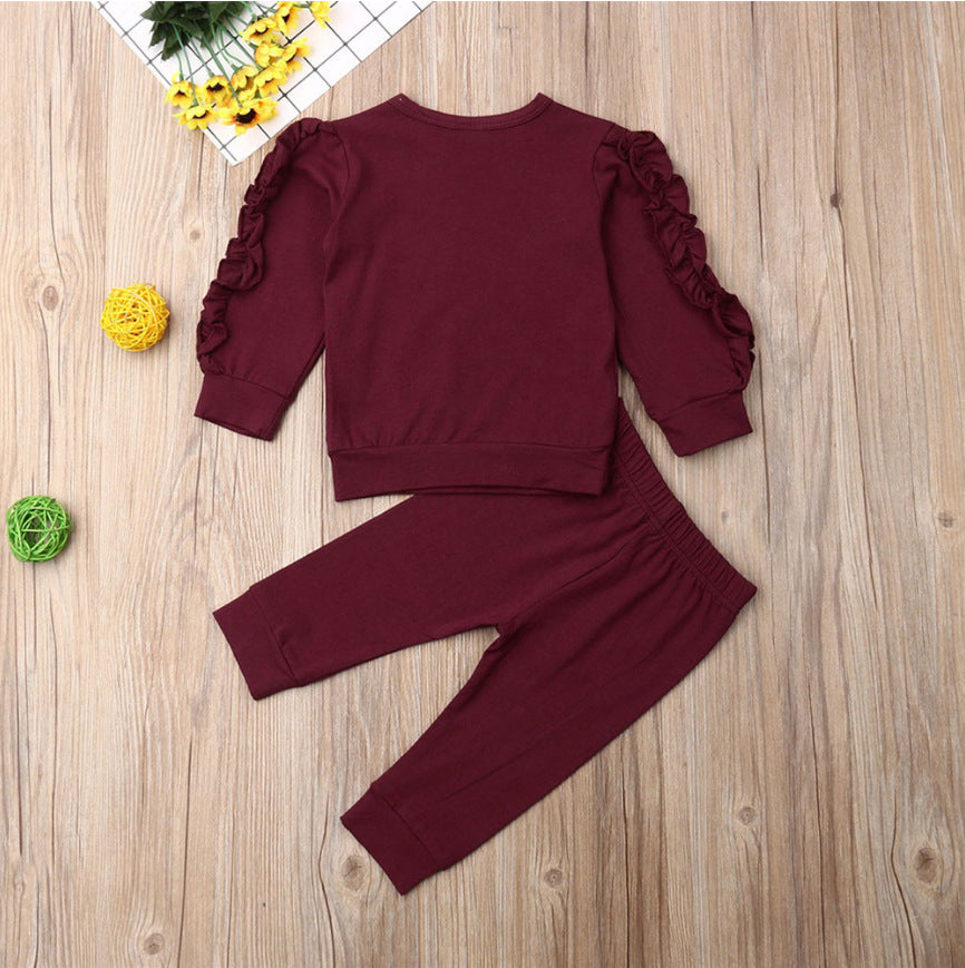 2-teiliges Baby-Outfit: Sweatshirt & Hose – Herbstmode